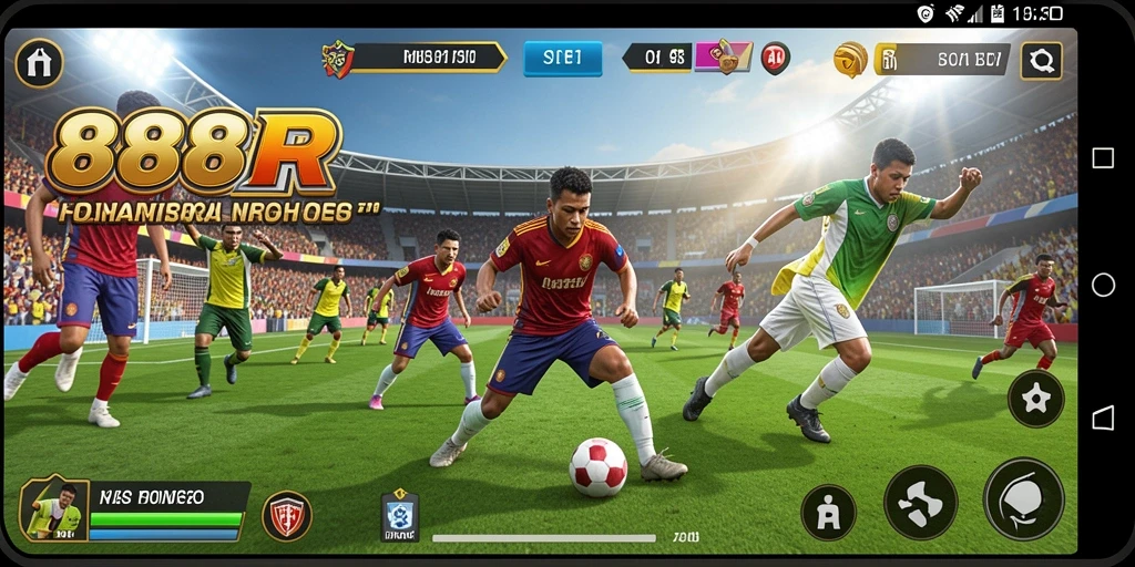 Screenshot utama menunjukkan gameplay seru di dalam 888R.