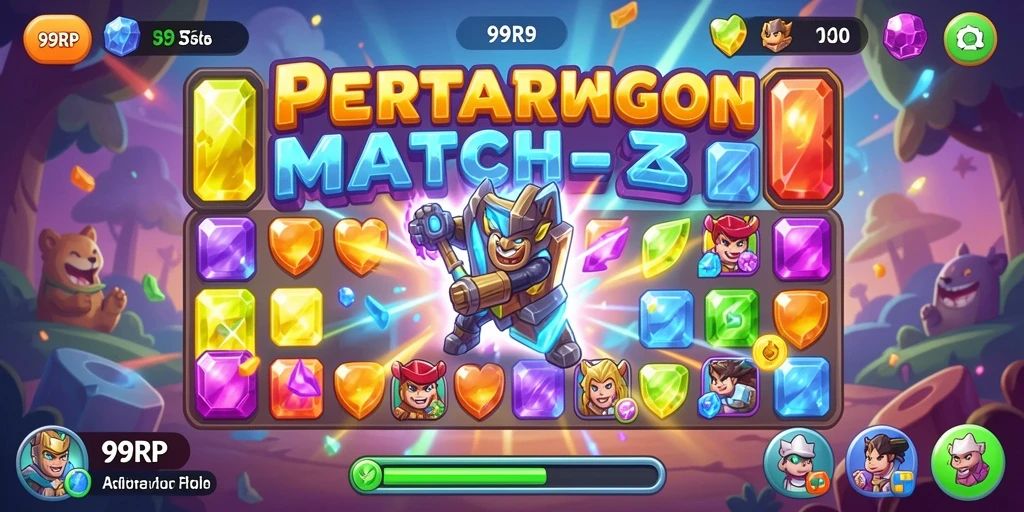 Tampilan gameplay seru dalam <strong>99RP</strong> dengan kombinasi warna yang menawan.