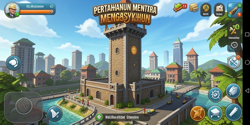 Gameplay menegangkan DKK dalam Tower Defense.