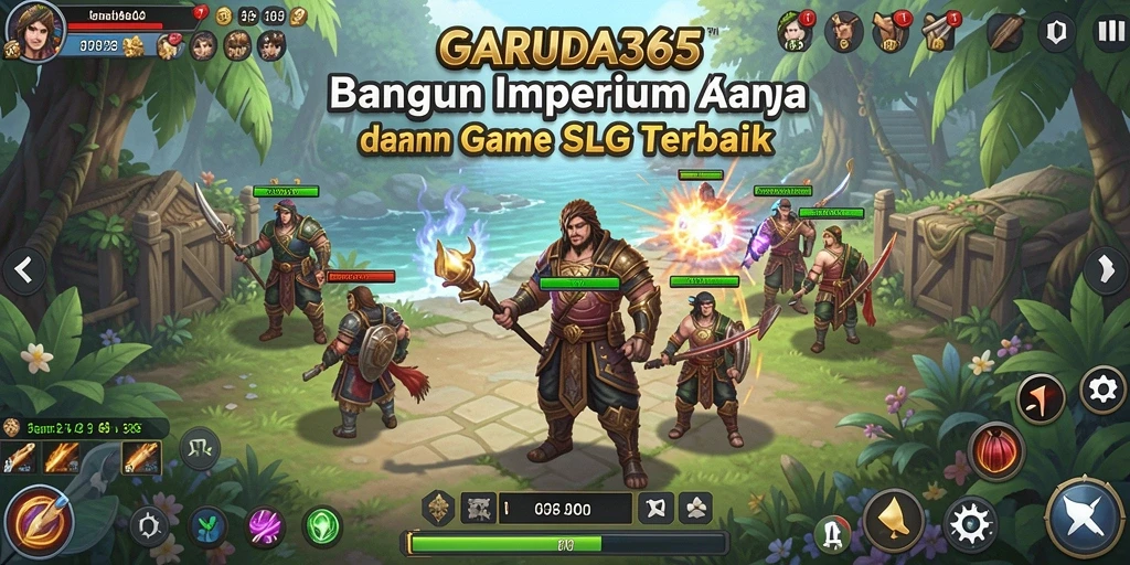 Tampilan menawan dari pertempuran dan pembangunan dalam GARUDA365.
