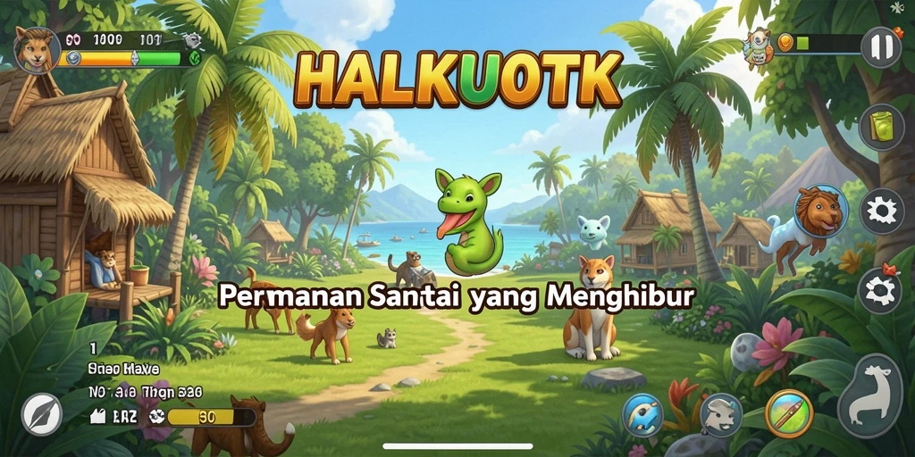Tangkapan layar menunjukkan gameplay <strong>HALKUOTK</strong> yang seru dan interaktif.