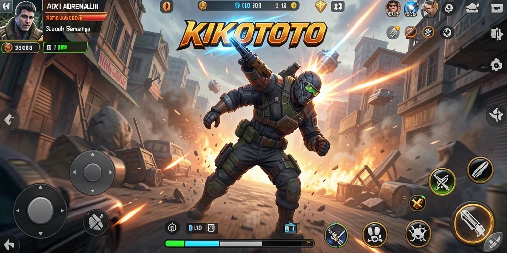Tampilan gameplay mendebarkan KIKOTOTO dengan aksi yang seru.