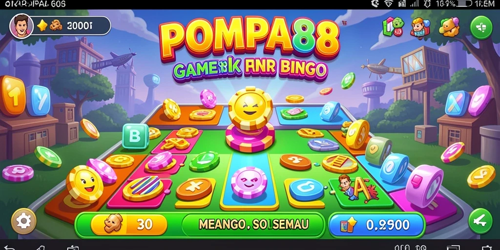 Tampilan gameplay Bingo yang seru dan interaktif di POMPA88.
