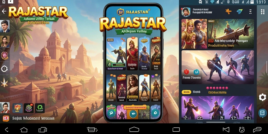 Tampilan antarmuka utama RAJASTAR yang sederhana dan intuitif.