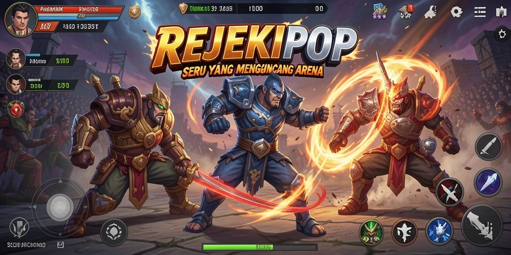 Grafis menakjubkan dalam gameplay pertarungan REJEKIPOP.