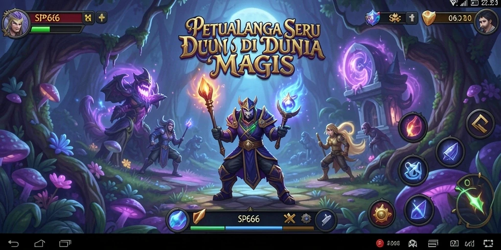 Tangkapan layar utama SP666 menampilkan aksi petualangan yang seru.